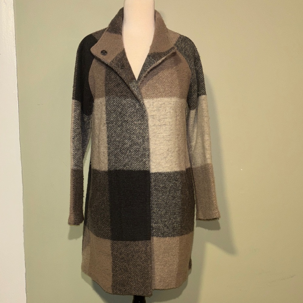 MERCER & MADISON Chic Plaid Wool Blend Jacket in Women’s size small - Picture 2 of 11